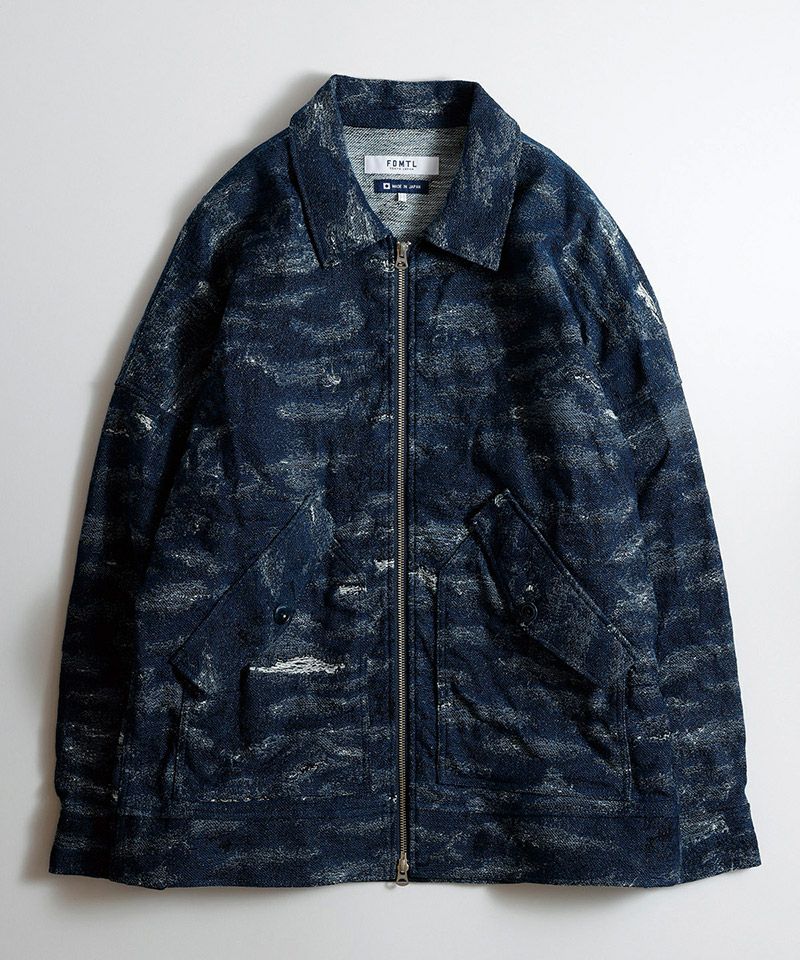 50%OFF【FDMTL(ファンダメンタル)】JACQUARD DENIM BLOUSON RINSE