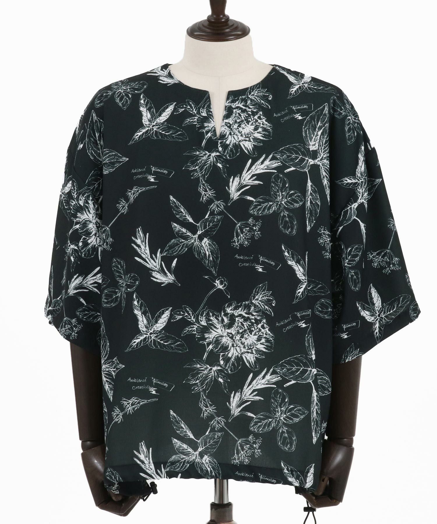 50%OFF【GLIMCLAP(グリムクラップ)】 Monotone botanical fabric short