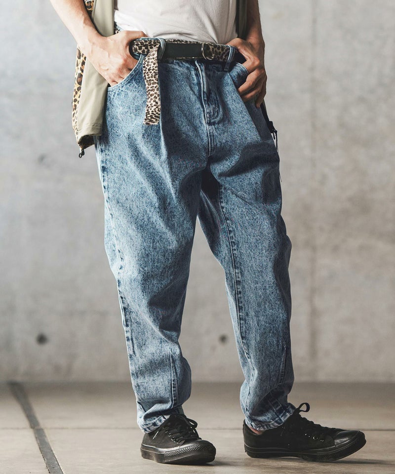 30%OFF【GLIMCLAP(グリムクラップ)】Chemical wash denim soft balloon 