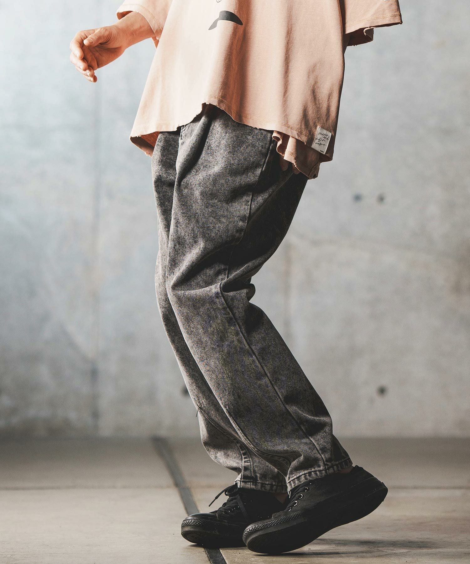 30%OFF【GLIMCLAP(グリムクラップ)】Chemical wash denim soft balloon