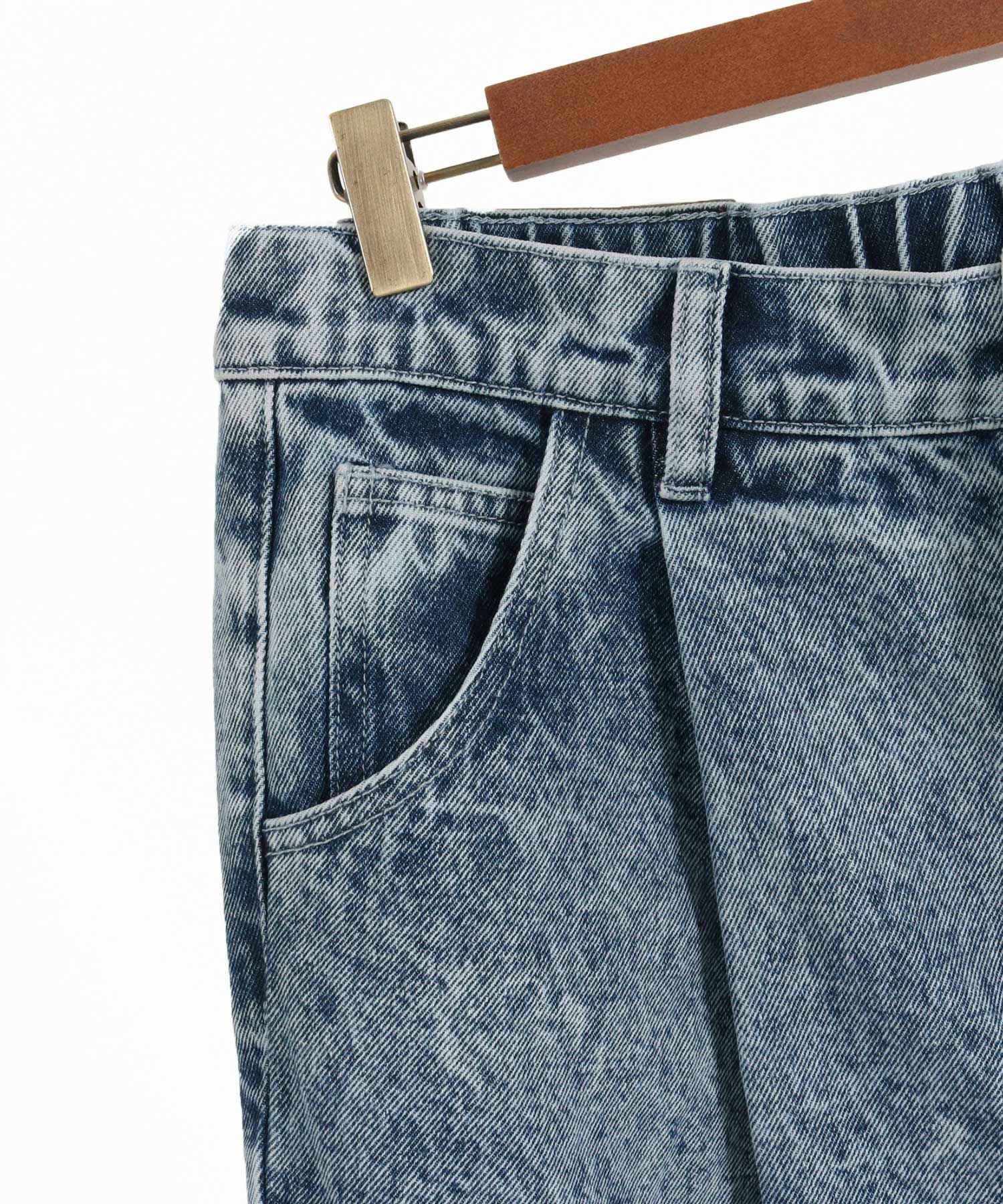30%OFF【GLIMCLAP(グリムクラップ)】Chemical wash denim soft balloon