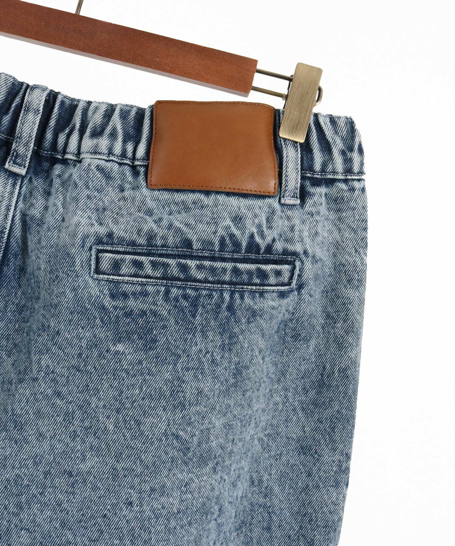 30%OFF【GLIMCLAP(グリムクラップ)】Chemical wash denim soft balloon