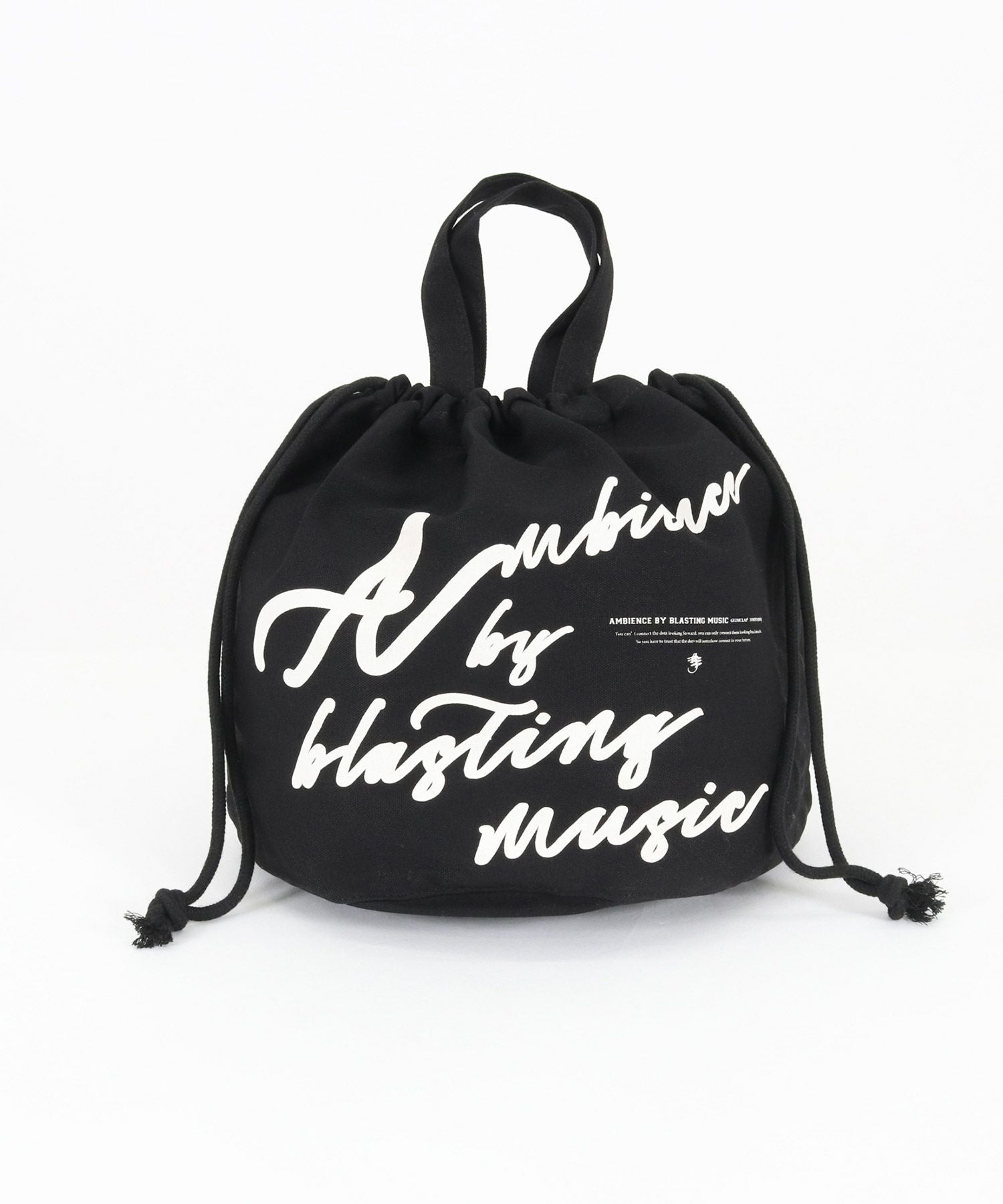 50%OFF【GLIMCLAP(グリムクラップ)】Logo printed drawstring bag 巾着