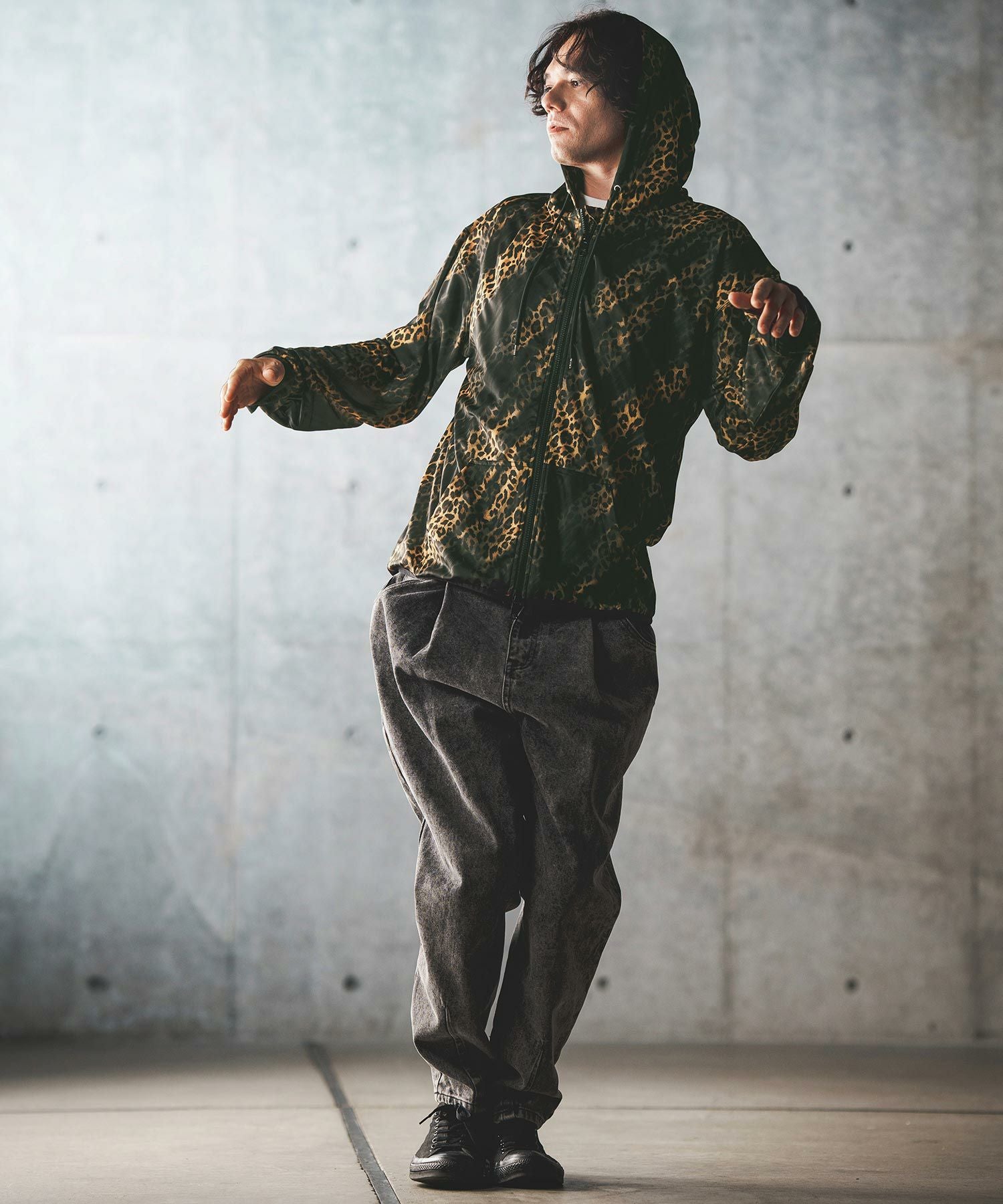 GLIMCLAP(グリムクラップ)ラッシュガードフーディー 豹柄パーカー 50%OFF【GLIMCLAP(グリムクラップ)】 Rash guard-leopard