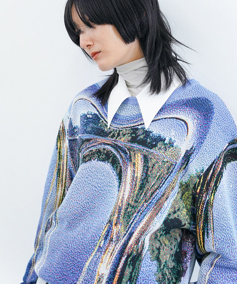 30%OFF【HATRA(ハトラ)】 Orbs Knit Sweater ニットセーター(KN02-24aw