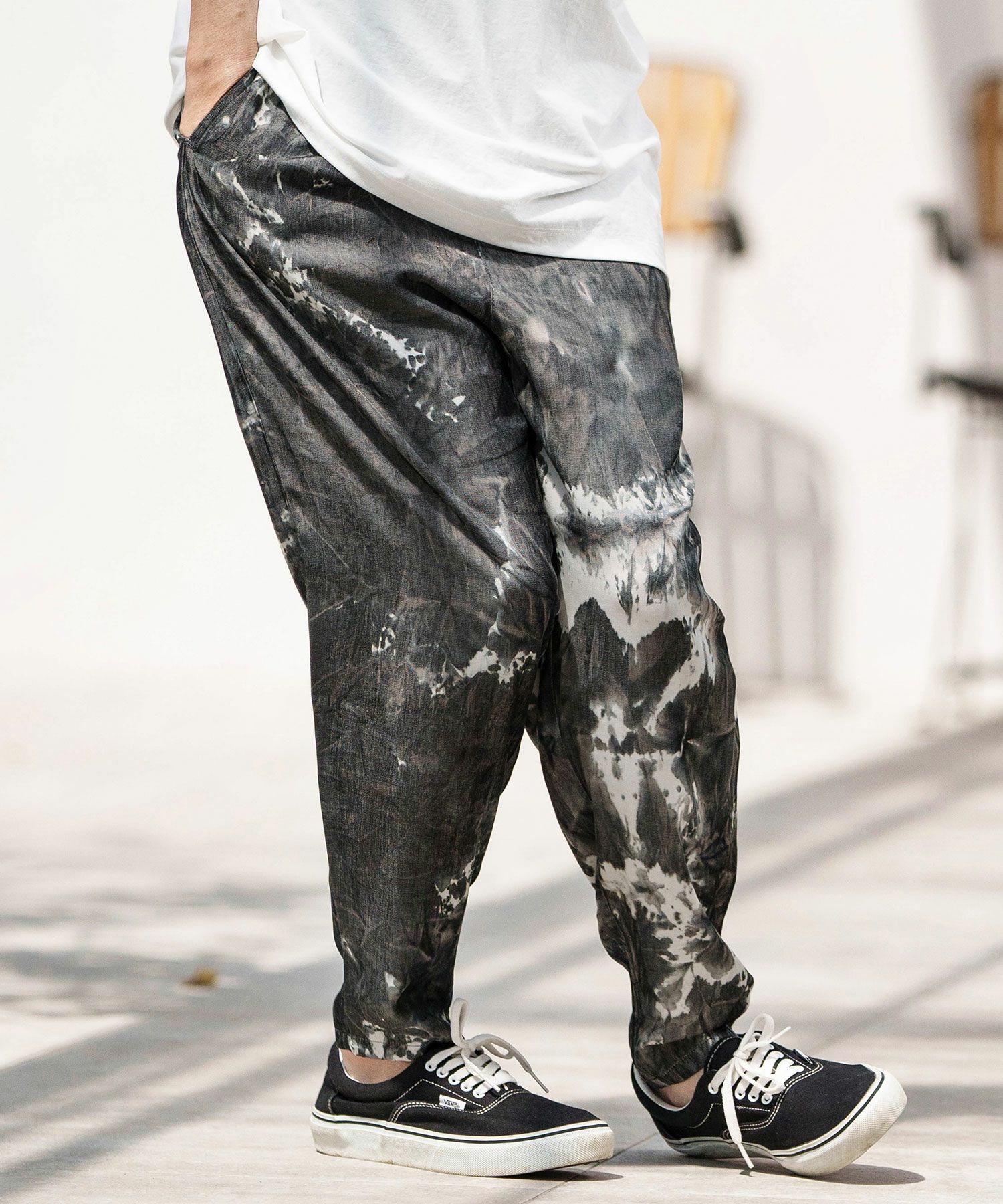 50%OFF【CAMBIO(カンビオ)】Unevenly Dyed Chambray Balloon