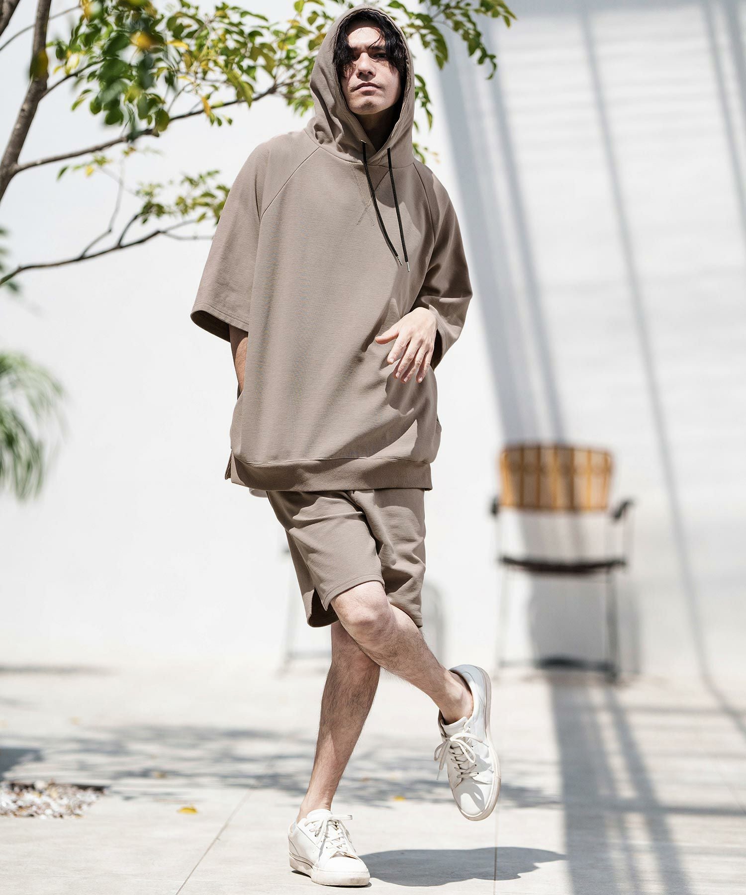 50%OFF【CAMBIO(カンビオ)】Ripple Short Sleeve Parka パーカー