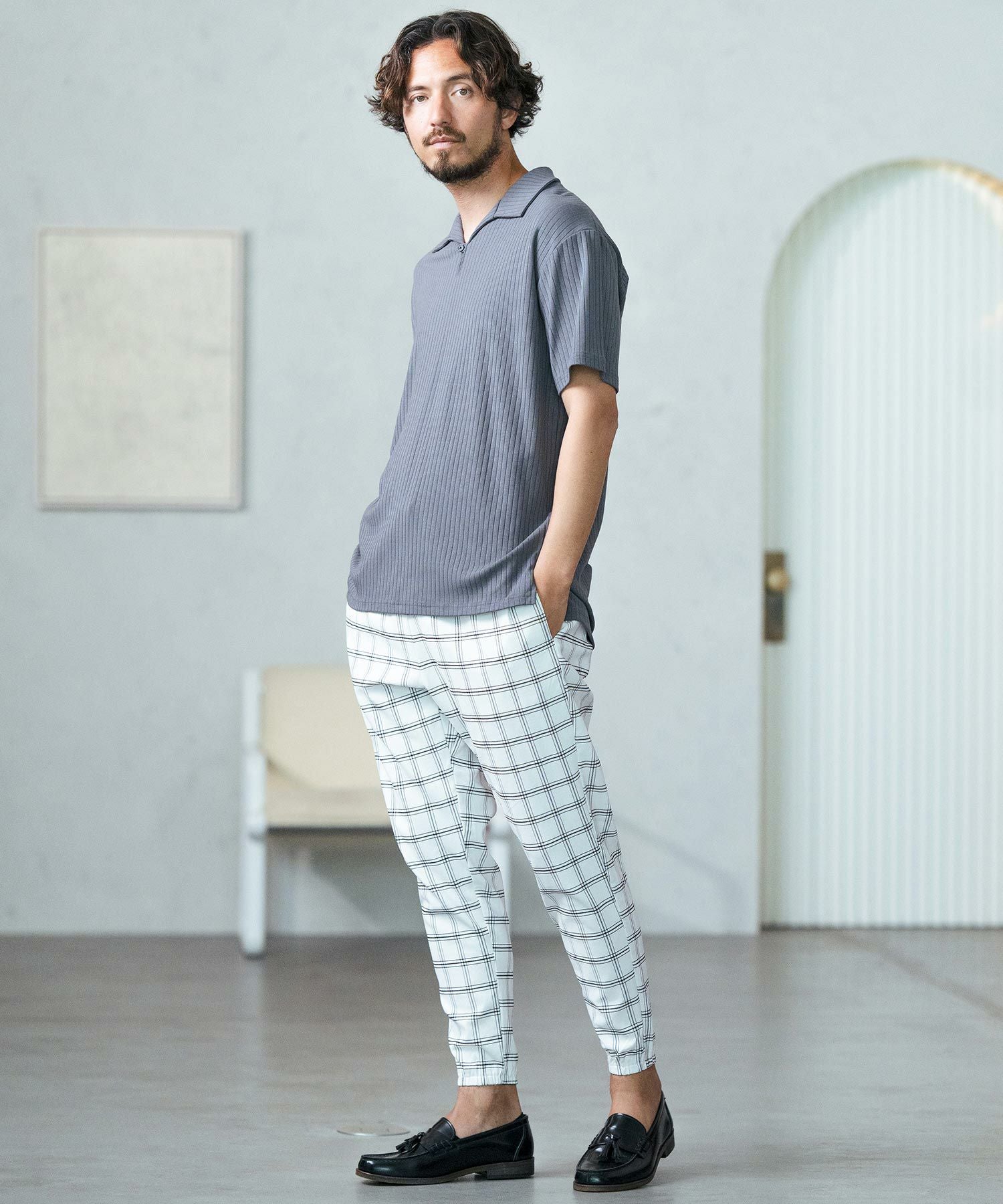 Magine(マージン)】Hyper stretch twill tapered pants テーパード