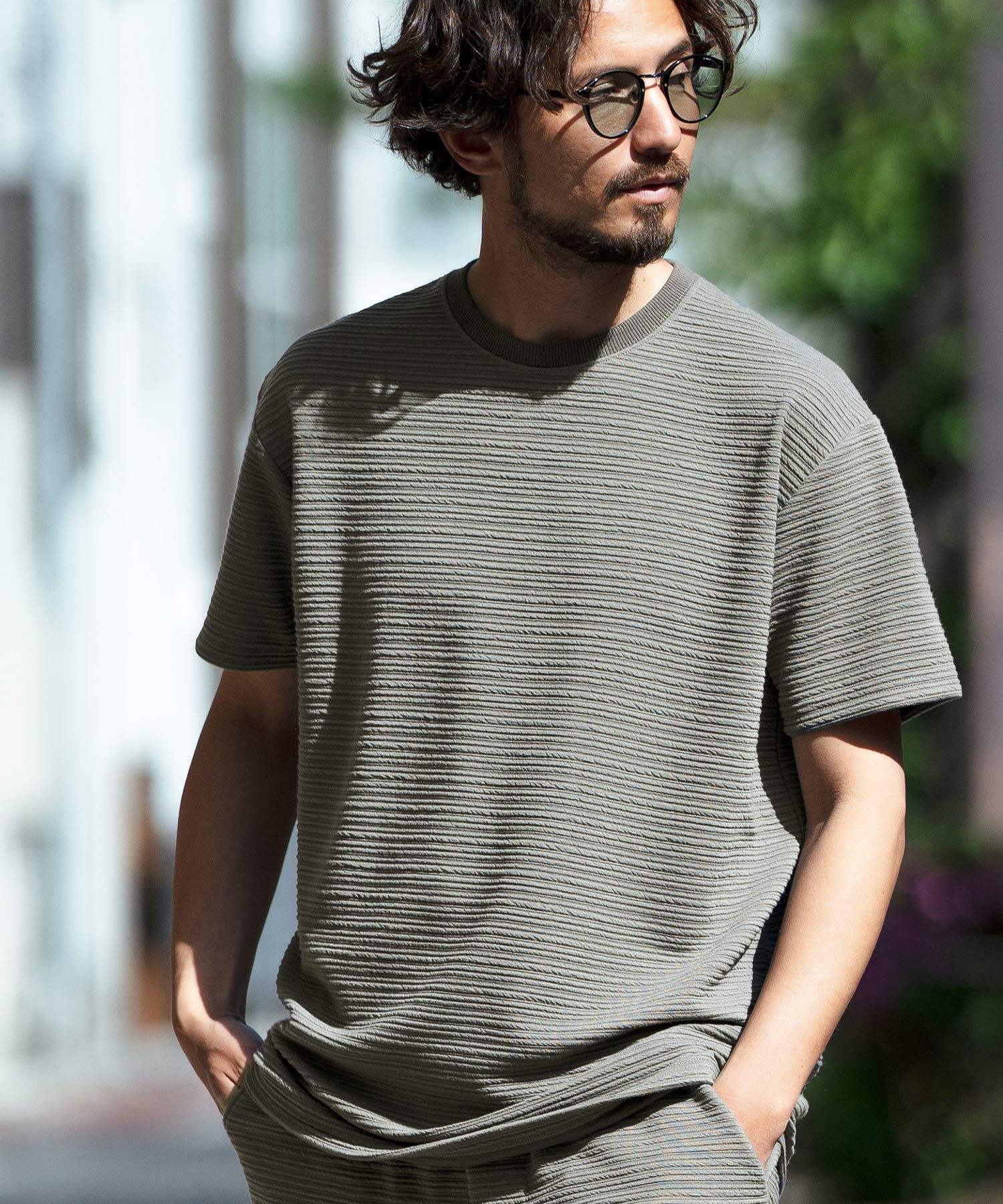 60%OFF【Magine(マージン)】Line code Jacquard T-shirt Tシャツ(MGN