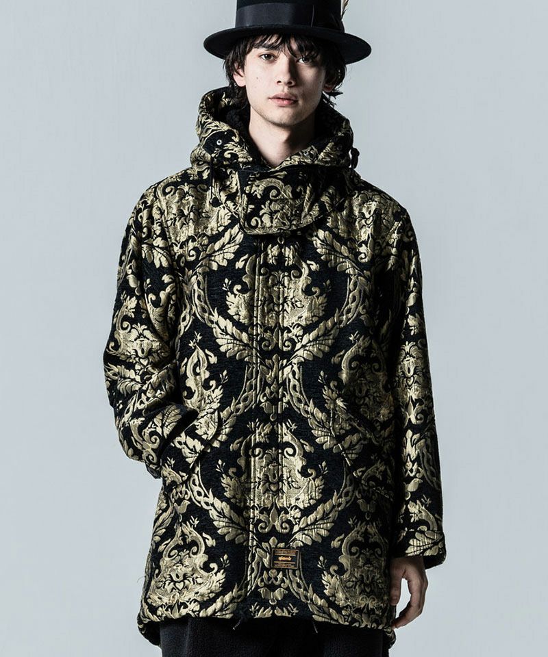 【新品未使用】glamb　ハイネックモッズコート　グレー glamb（グラム） モッズコート コート High Neck Shirt Mods Coat