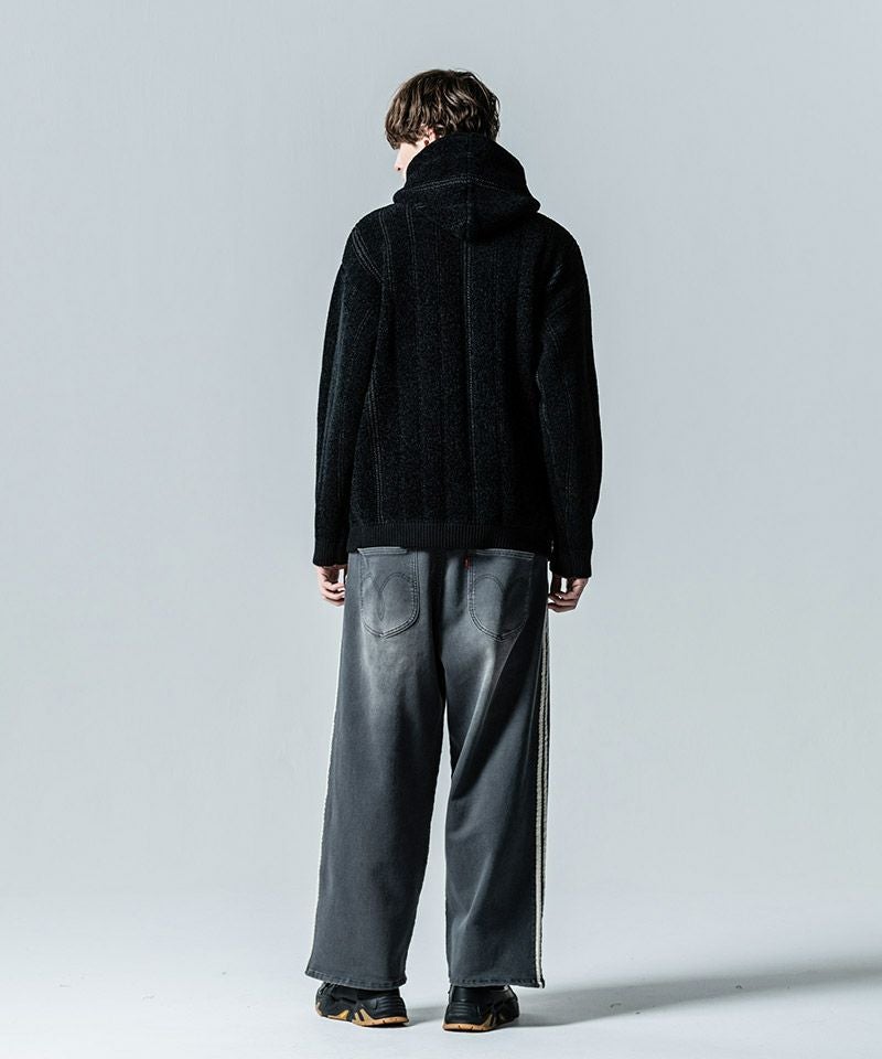20%OFF【glamb(グラム)】Striped Knit Hoodie ストライプニット