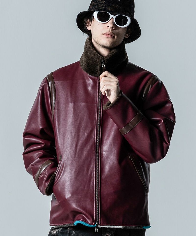 glamb(グラム)】Reversible Boa Jacket リバーシブルボアジャケット