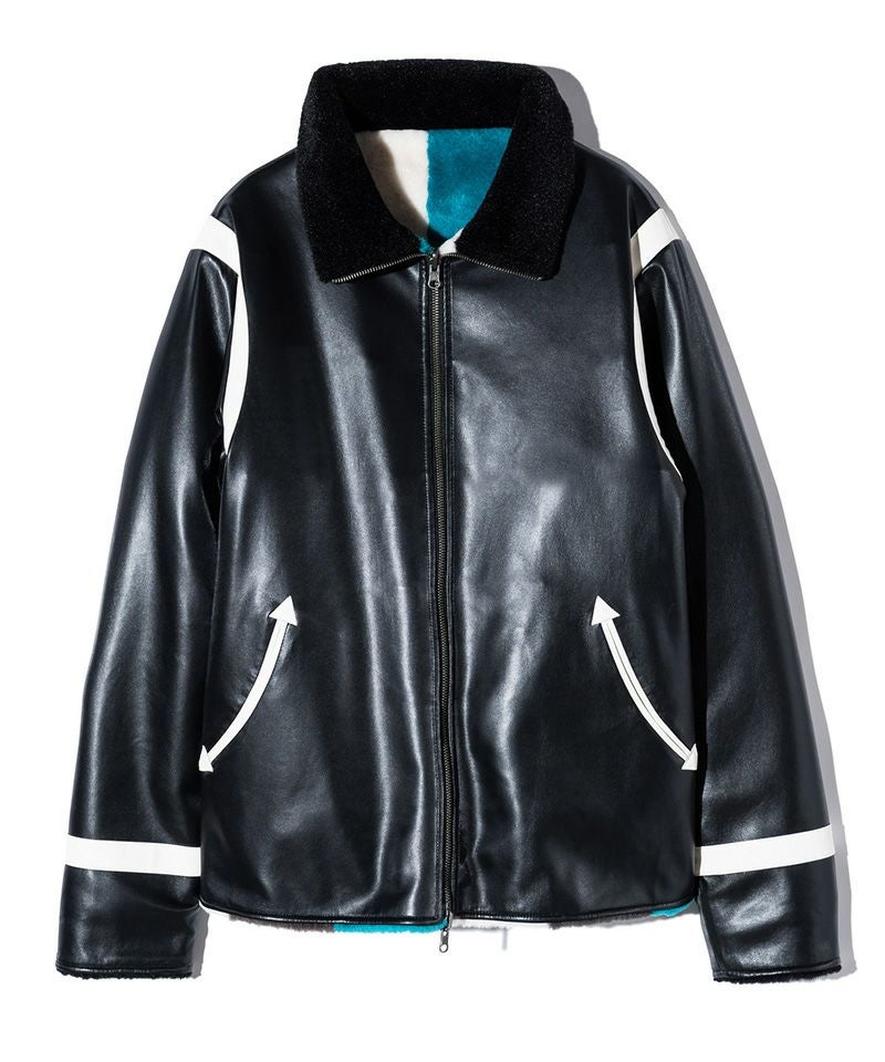 glamb(グラム)】Reversible Boa Jacket リバーシブルボアジャケット