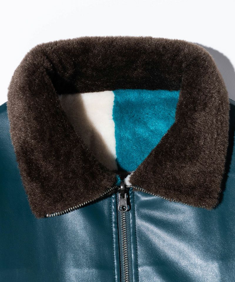 glamb(グラム)】Reversible Boa Jacket リバーシブルボアジャケット