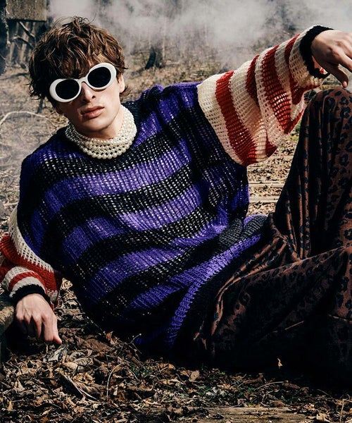 20%OFF【glamb(グラム)】Knit Long Sleeves T-Shirts ニットロング 