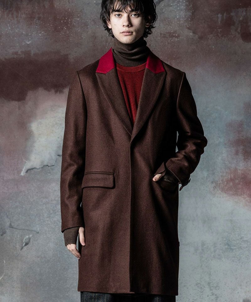 30%OFF【glamb(グラム)】No Button Chester Coat ノーボタンチェスター