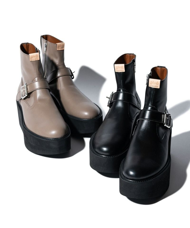 glamb/グラム　エンジニアブーツ　サイドジップ 50%OFF【glamb(グラム)】Platform Short Engineer Boots