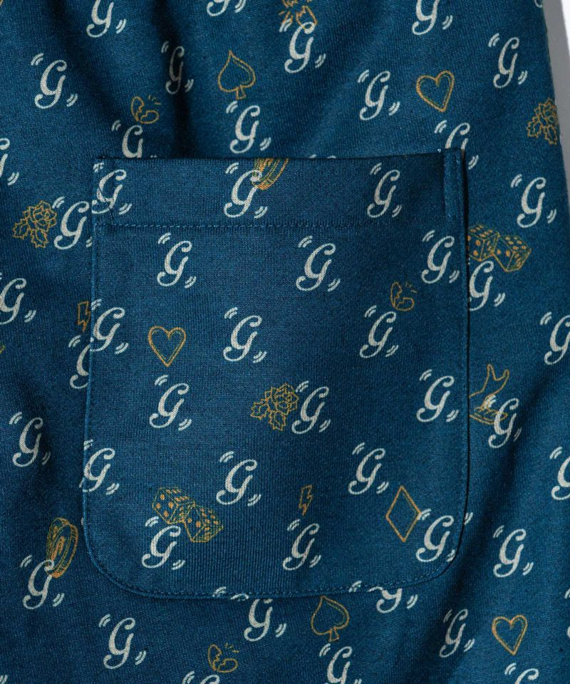 30%OFF【glamb(グラム)】Casino Monogram Pants モノグラムジャージ