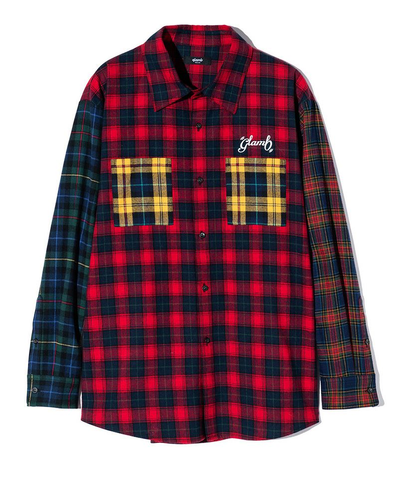 50%OFF【glamb(グラム)】Multi Check Shirt マルチチェックシャツ