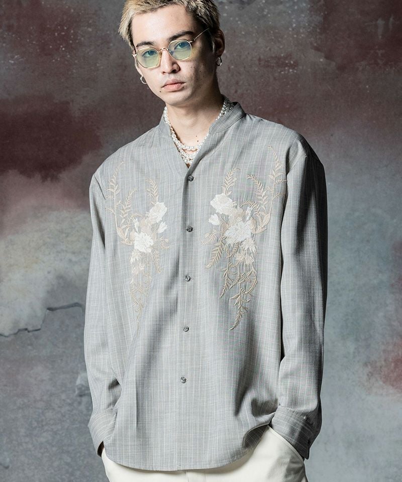 glamb(グラム)】Band Collar Eden Shirt バンドカラーエデンシャツ