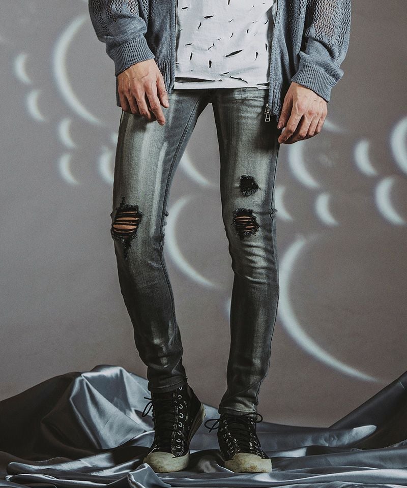 50%OFF【NO ID.(ノーアイディー)】ｱﾙﾃｨﾒｯﾄｽﾄﾚｯﾁﾃﾞﾆﾑﾀﾞﾒｰｼﾞｽｷﾆｰPT