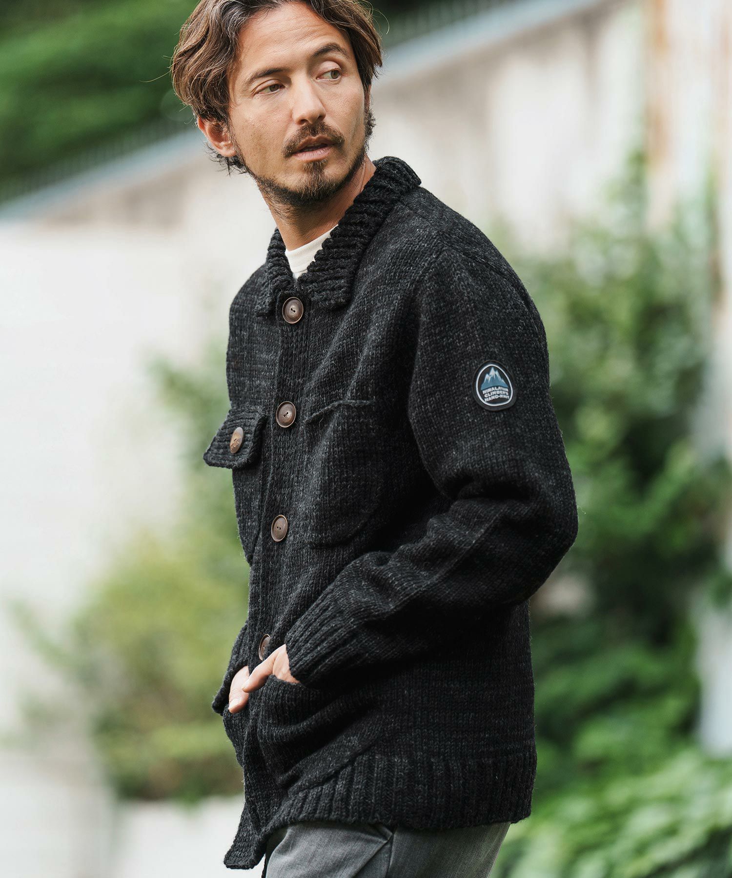 ④ジャガードニットカバーオール CAMBIO(カンビオ)】【HIMALAYAN CLIMBERS HAND-KNIT】手編み