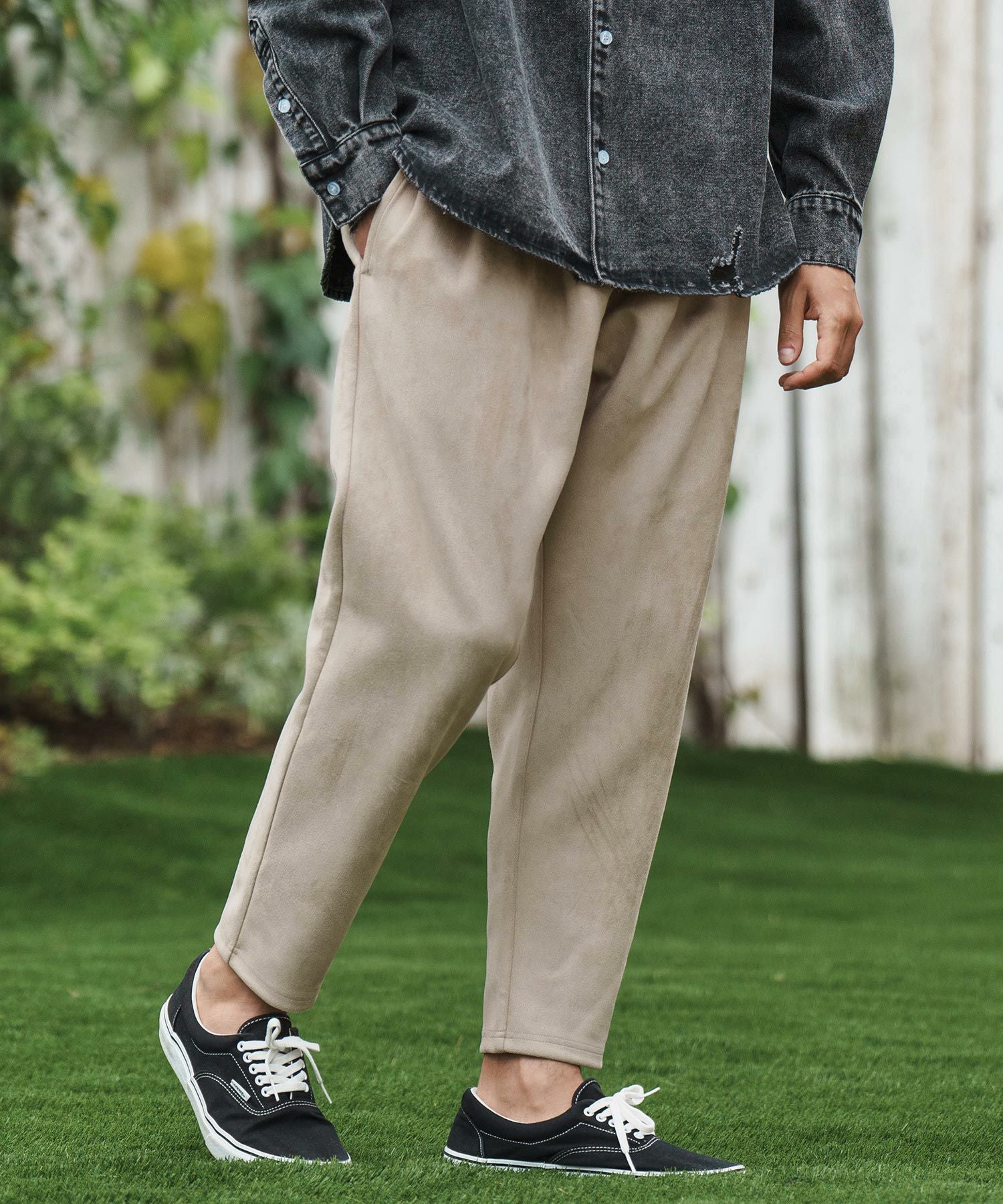 30%OFF【CAMBIO(カンビオ)】Suede Ponti Cut Pants サルエル