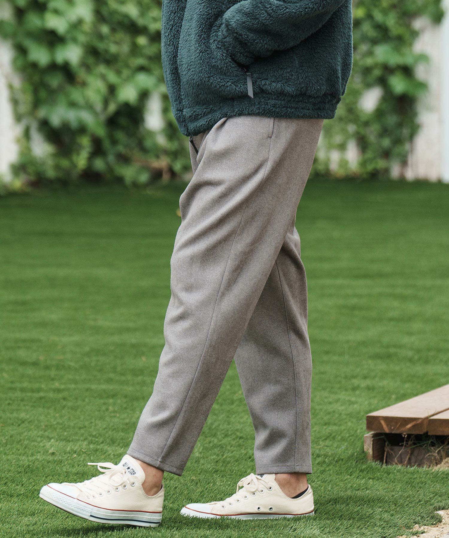 カンビオサルエルタイプのストレッチパンツ CAMBIO(カンビオ)】Honeycomb Jacquard Fleece Surrouel Pants