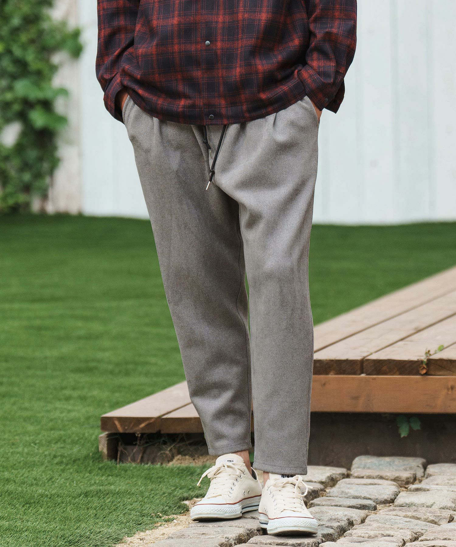 30%OFF【CAMBIO(カンビオ)】Suede Ponti Cut Pants サルエル