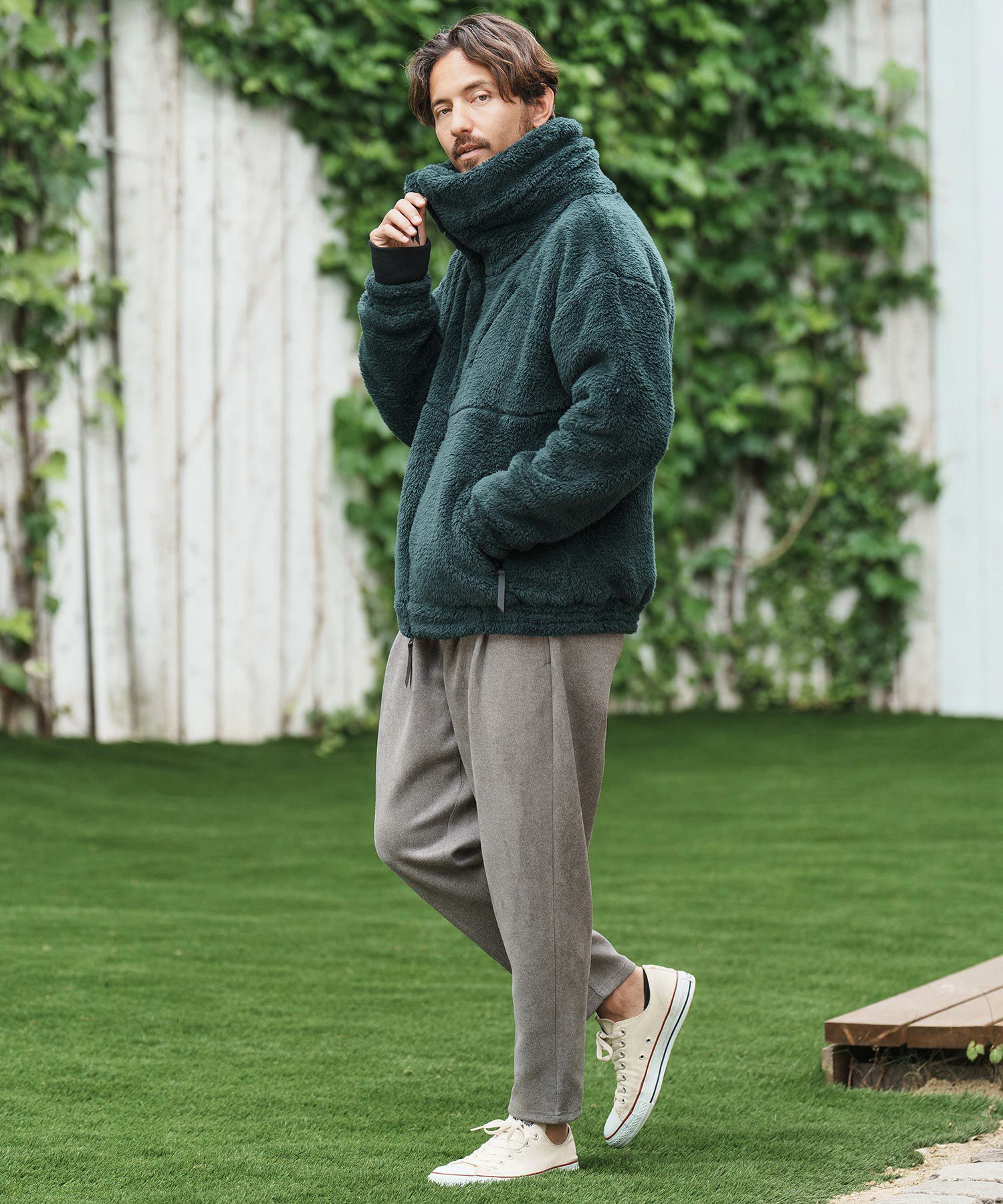 30%OFF【CAMBIO(カンビオ)】Suede Ponti Cut Pants サルエル