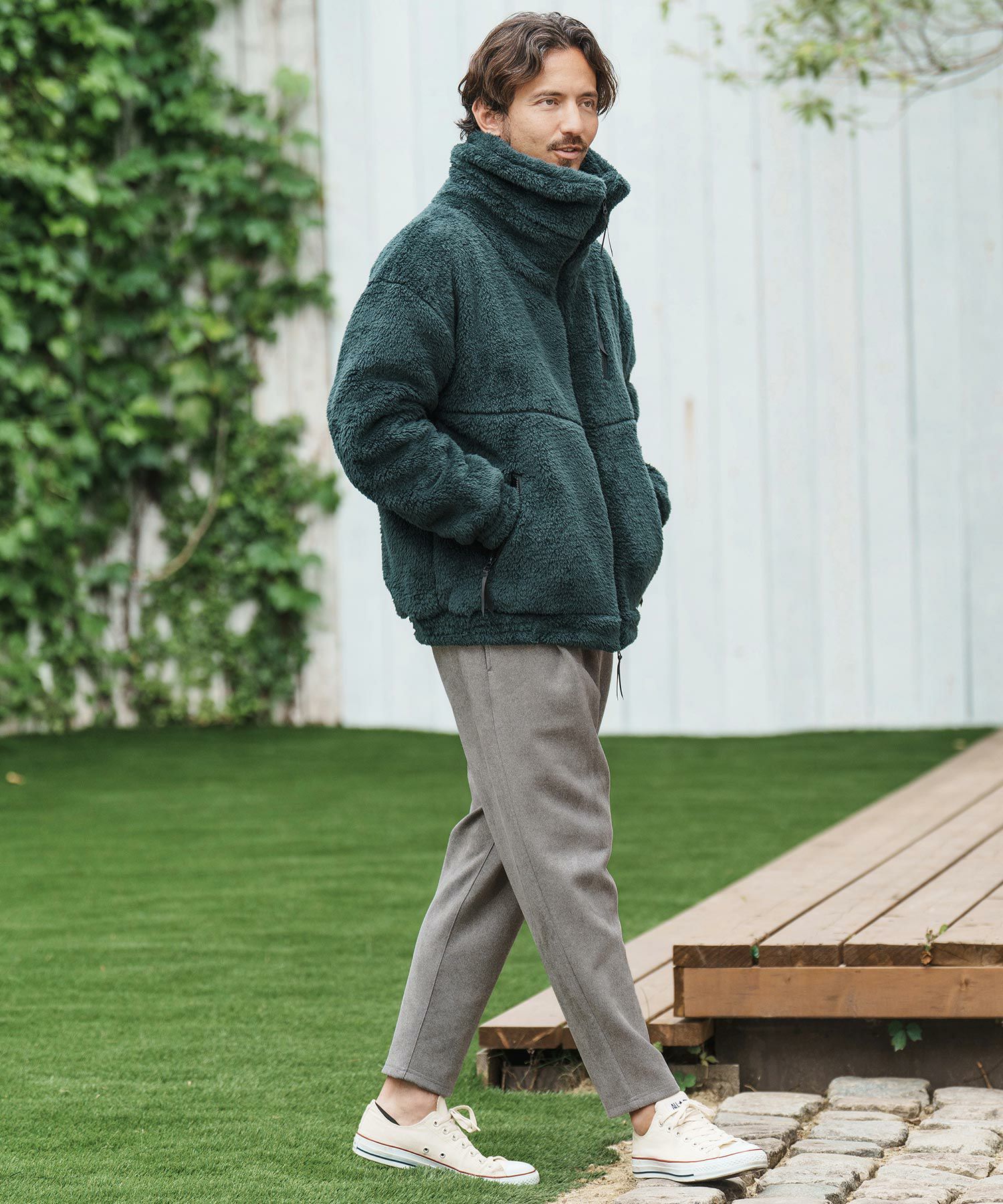 30%OFF【CAMBIO(カンビオ)】Suede Ponti Cut Pants サルエル