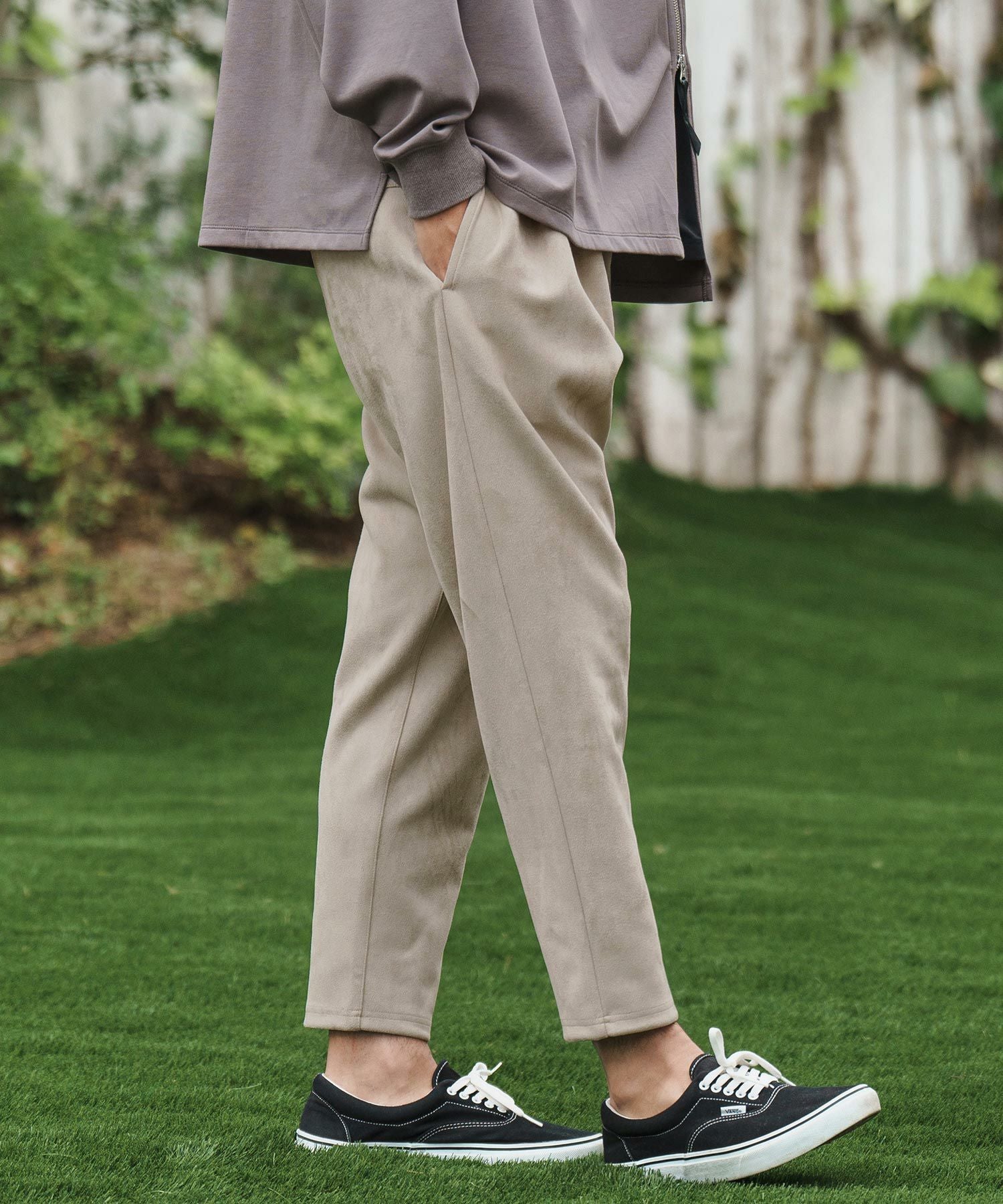 30%OFF【CAMBIO(カンビオ)】Suede Ponti Cut Pants サルエル