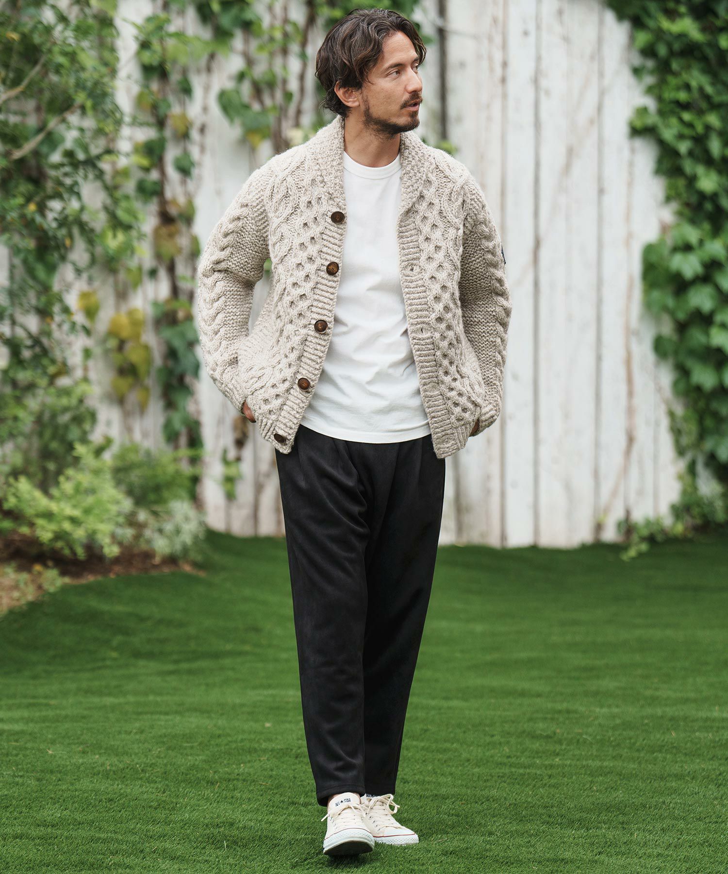 30%OFF【CAMBIO(カンビオ)】Suede Ponti Cut Pants サルエル