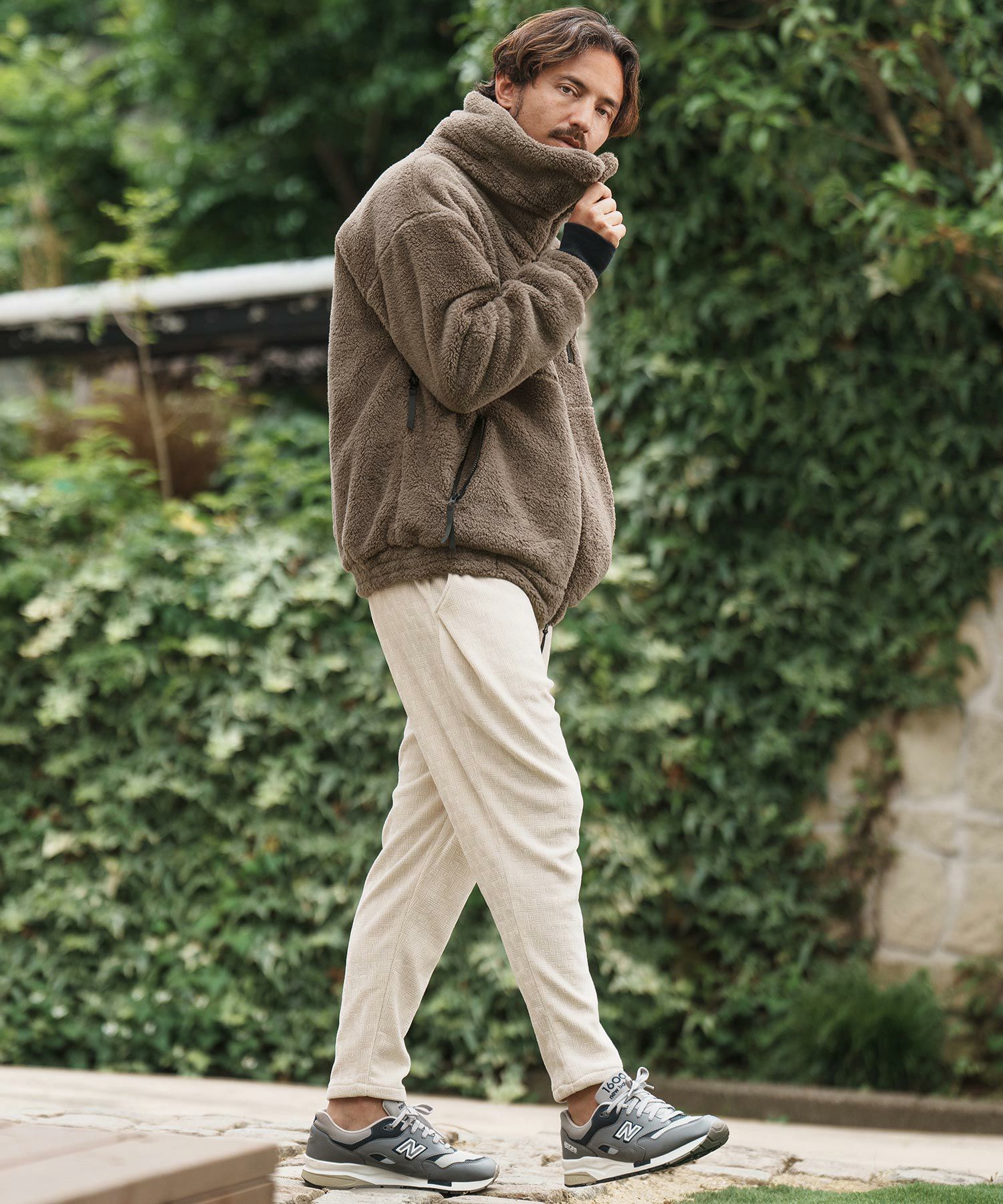 CAMBIO(カンビオ)】Short Microfur Volume Neck Stand Blouson