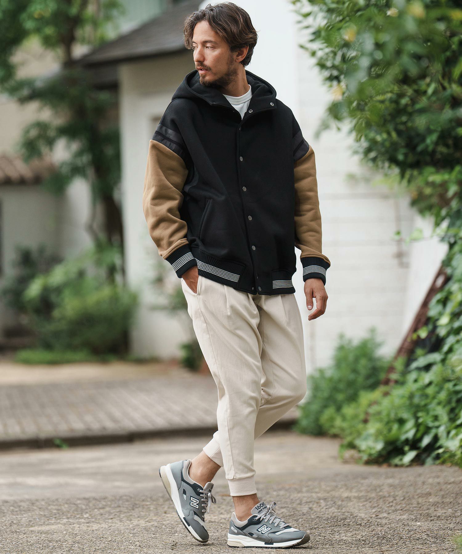 CAMBIO(カンビオ)】Back Brushed Sweat Hooded Studium Jacket