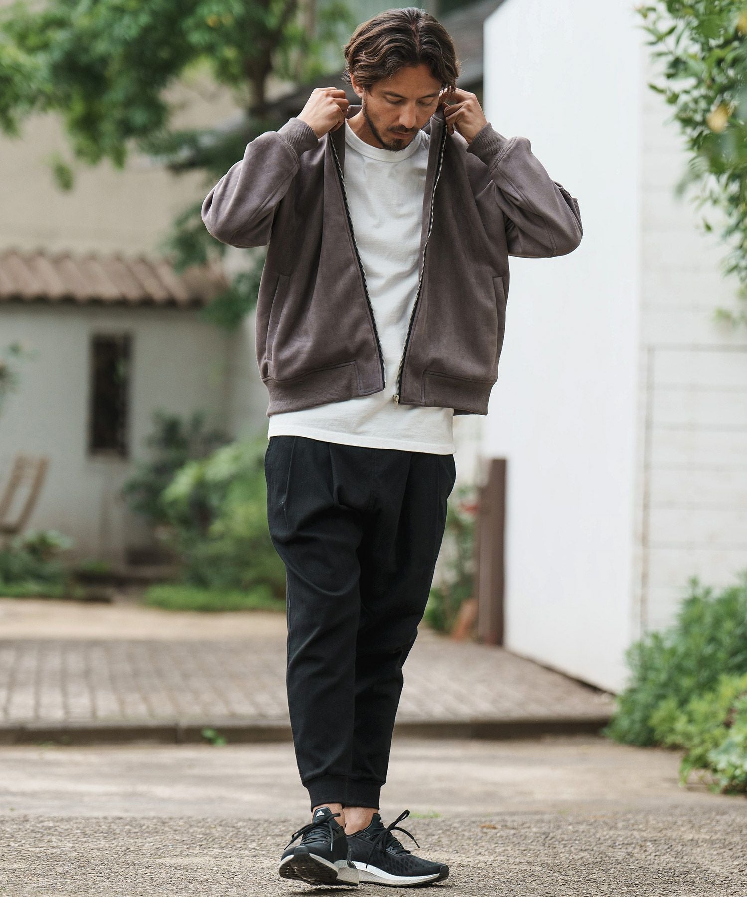 50%OFF【CAMBIO(カンビオ)】Fleece Lining Stretch Twill Jogger Pants