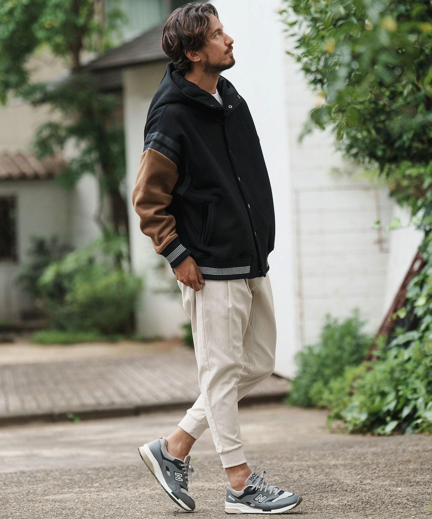 50%OFF【CAMBIO(カンビオ)】Fleece Lining Stretch Twill Jogger Pants