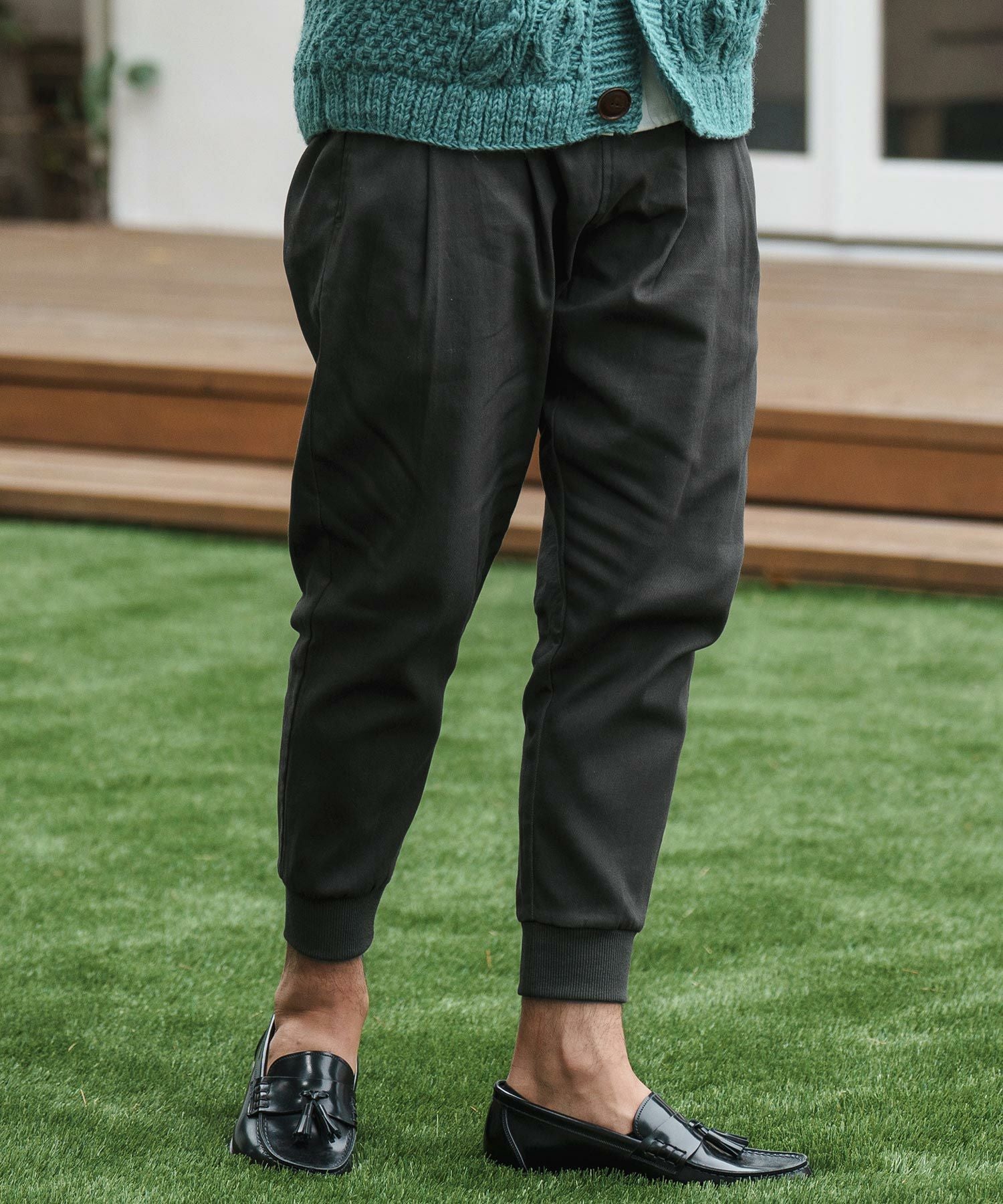 50%OFF【CAMBIO(カンビオ)】Fleece Lining Stretch Twill Jogger Pants