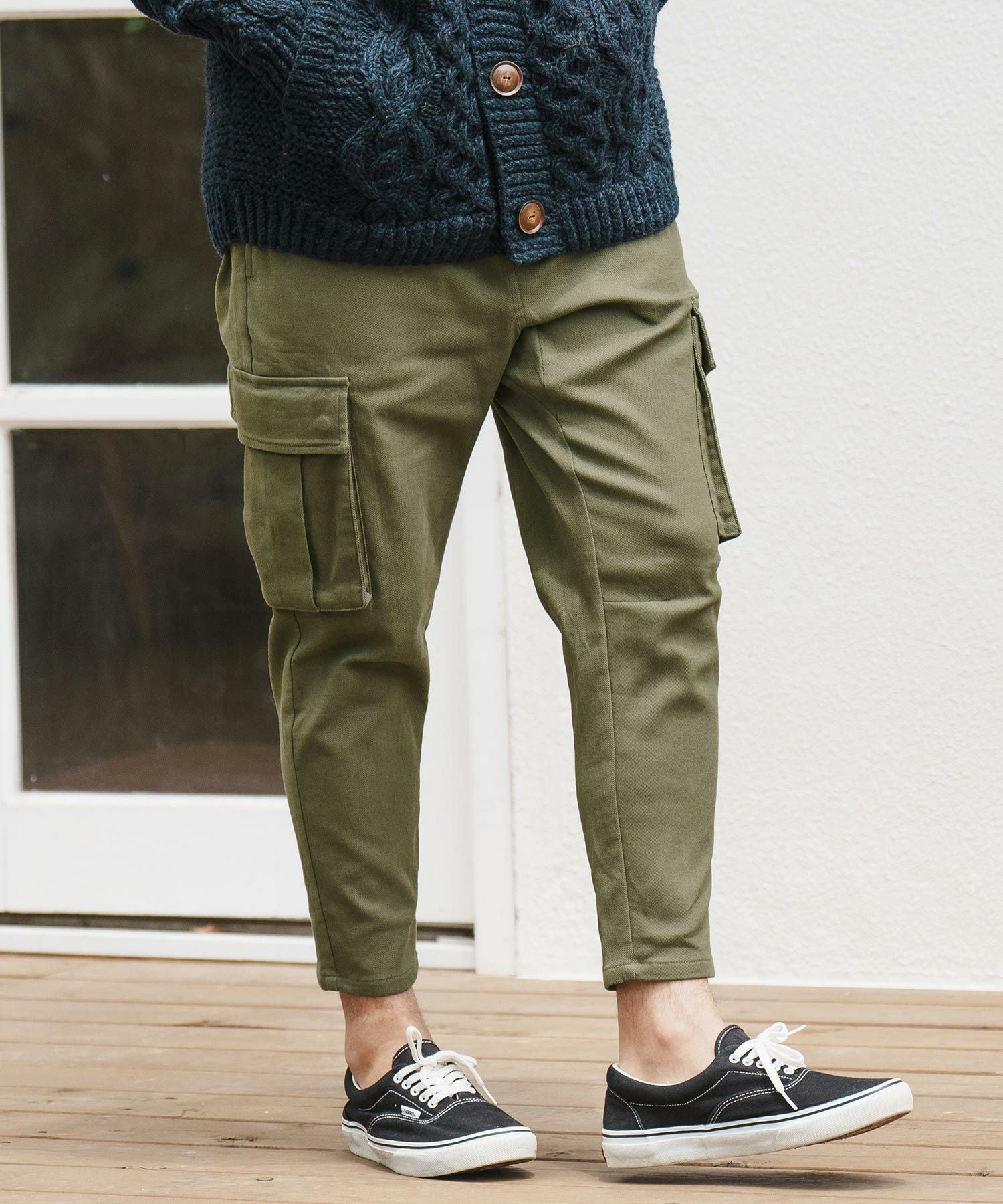 50%OFF【CAMBIO(カンビオ)】Fleece Lining Stretch Twill Ankle Cargo