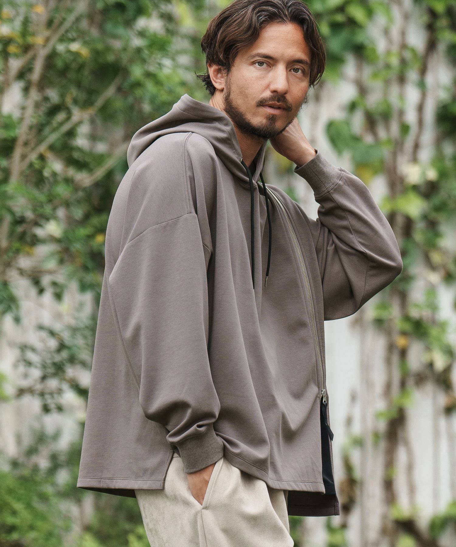 50%OFF【CAMBIO(カンビオ)】Zipper Design Pullover Parka プル