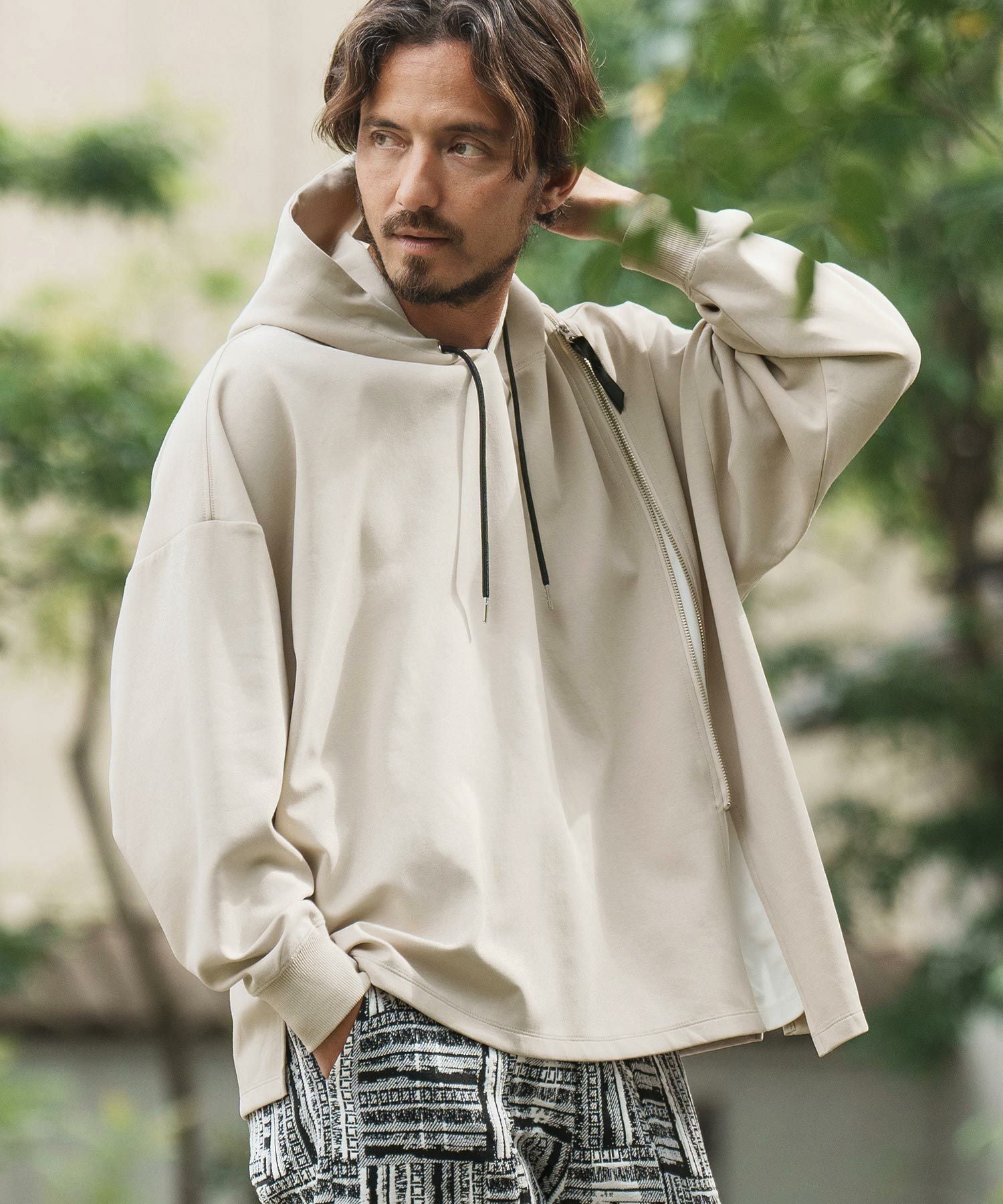 50%OFF【CAMBIO(カンビオ)】Zipper Design Pullover Parka プル