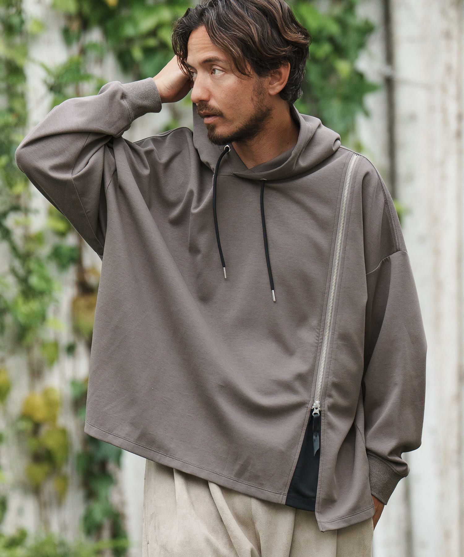 50%OFF【CAMBIO(カンビオ)】Zipper Design Pullover Parka プル
