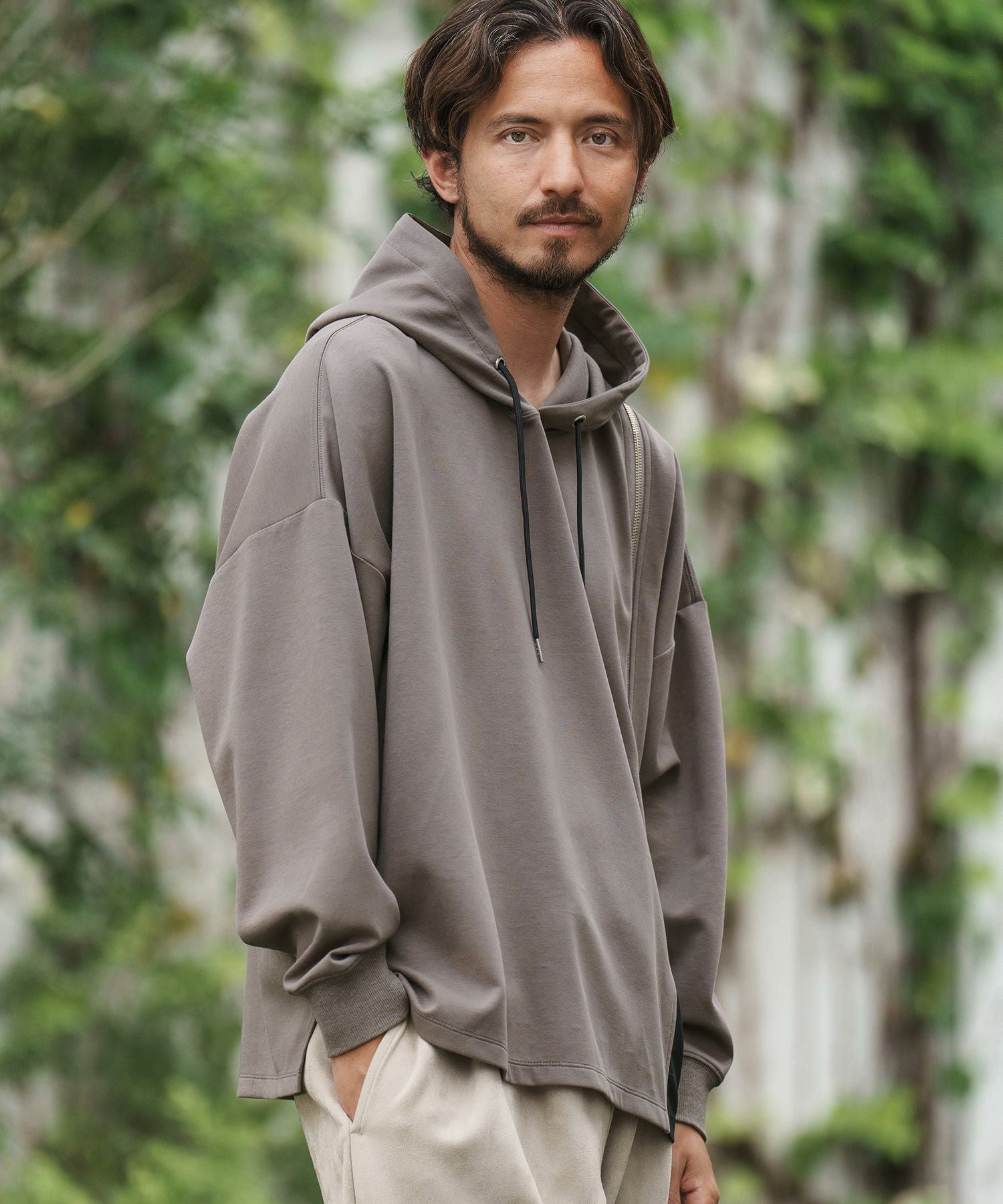 【新品】CAMBIO　Zipper Design Parka　Ｌサイズ 50%OFF【CAMBIO(カンビオ)】Zipper Design Pullover Parka プル