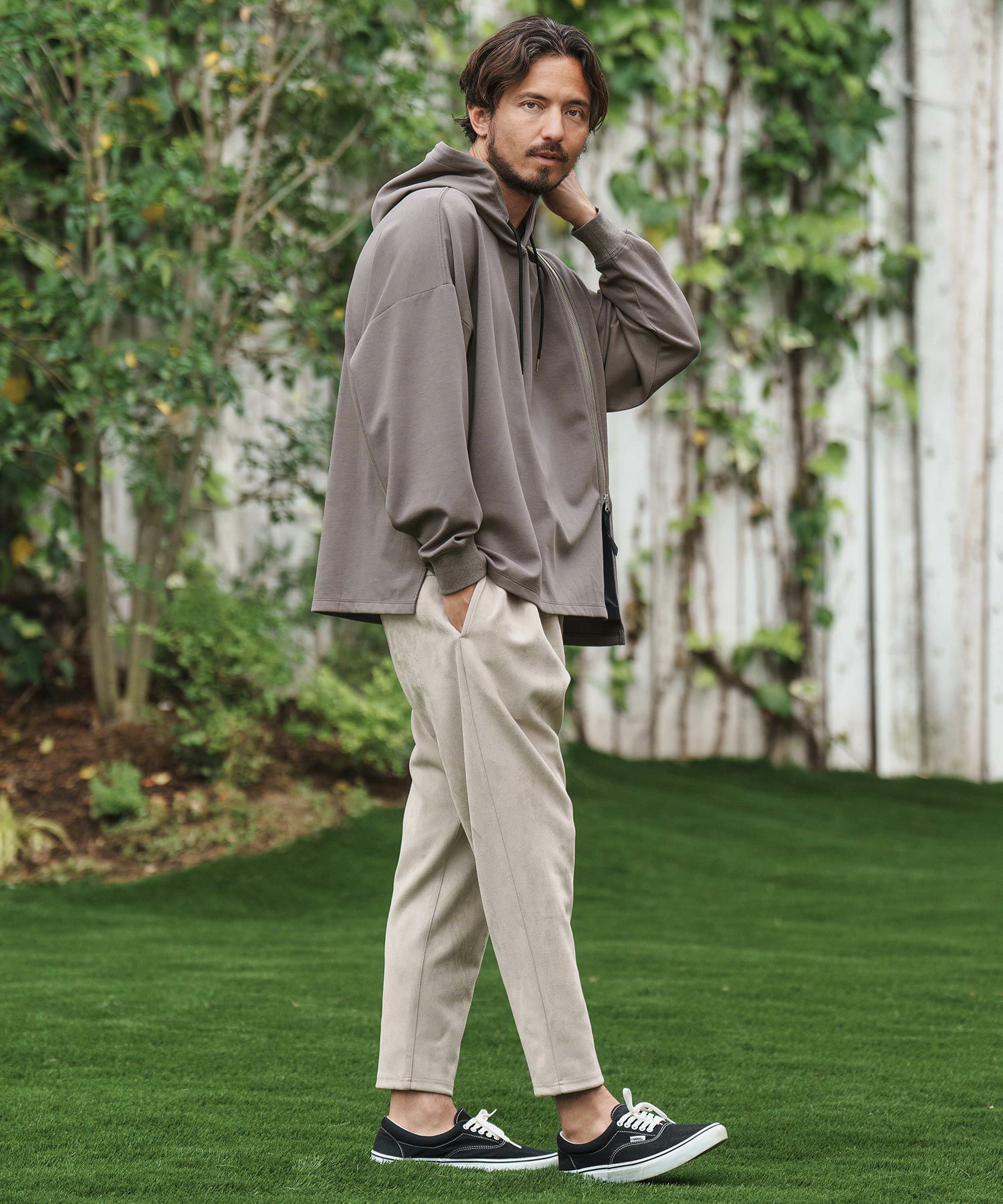 50%OFF【CAMBIO(カンビオ)】Zipper Design Pullover Parka プル