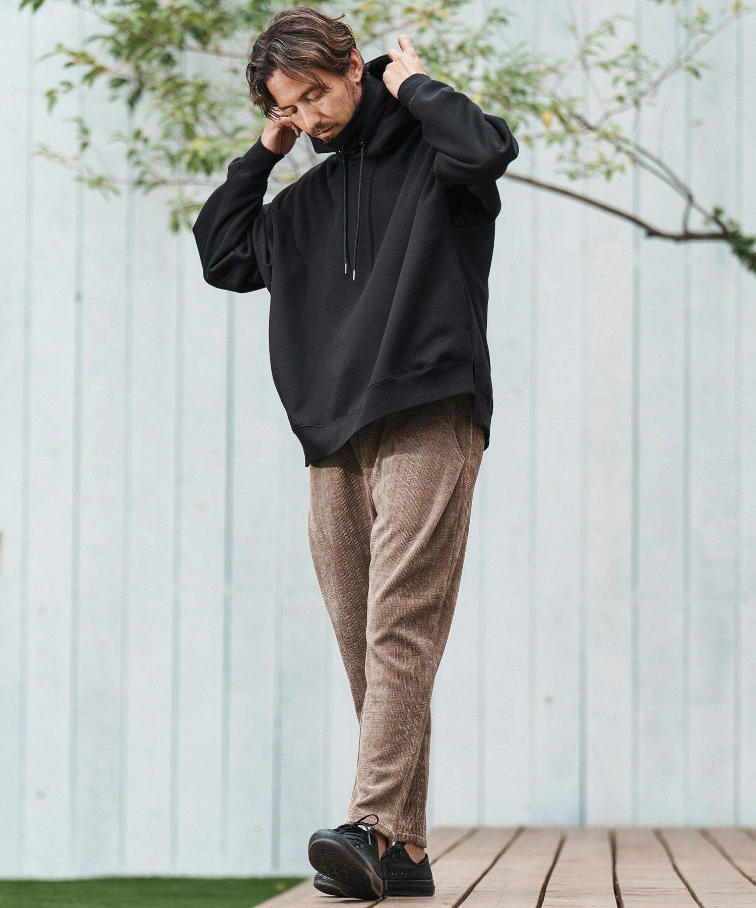 30%OFF【CAMBIO(カンビオ)】Boa Lining Sweat High Neck Hood Mix