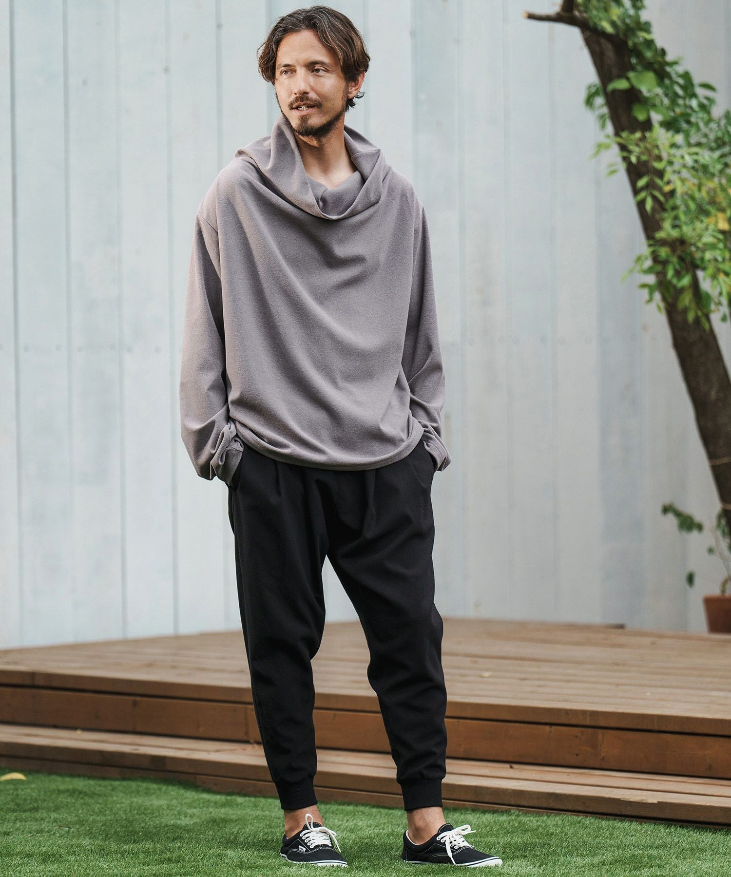 50%OFF【CAMBIO(カンビオ)】Slightly Brushed TR Jogger Pants