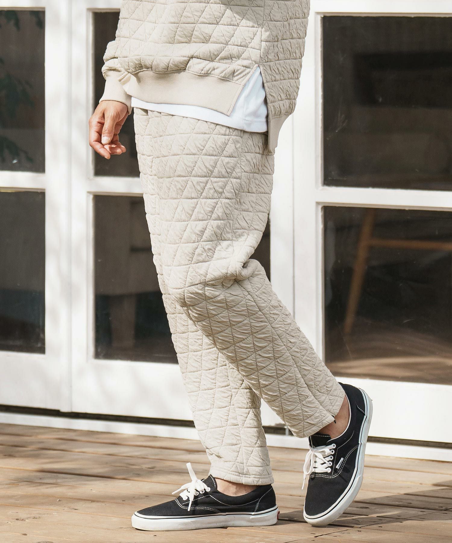 30%OFF【CAMBIO(カンビオ)】Geometric Pattern Quilt Cut sew Soft