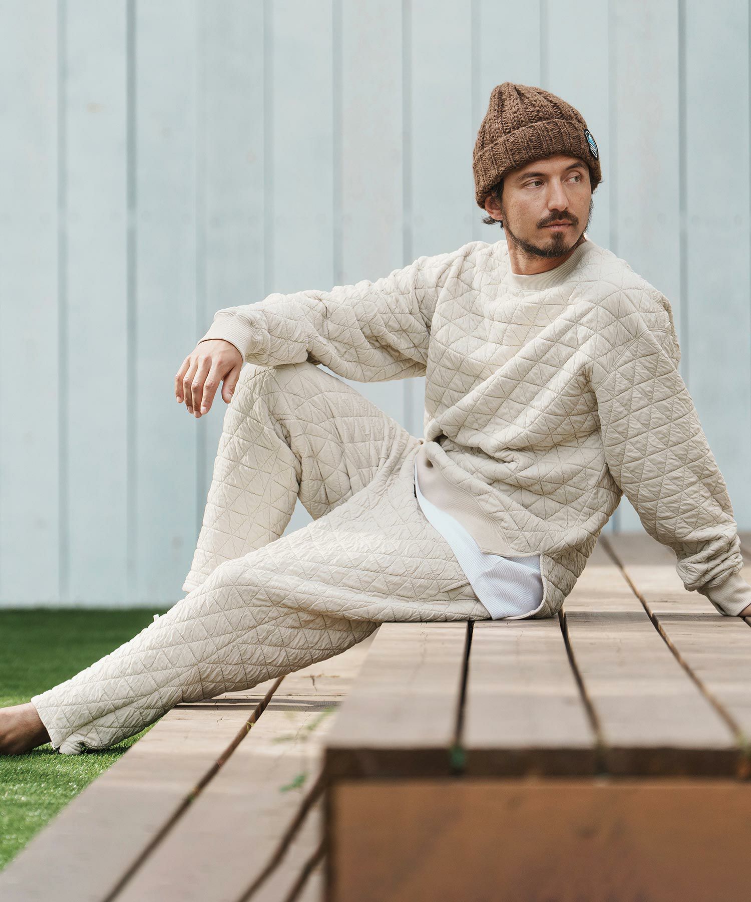 30%OFF【CAMBIO(カンビオ)】Geometric Pattern Quilt Cut sew Soft