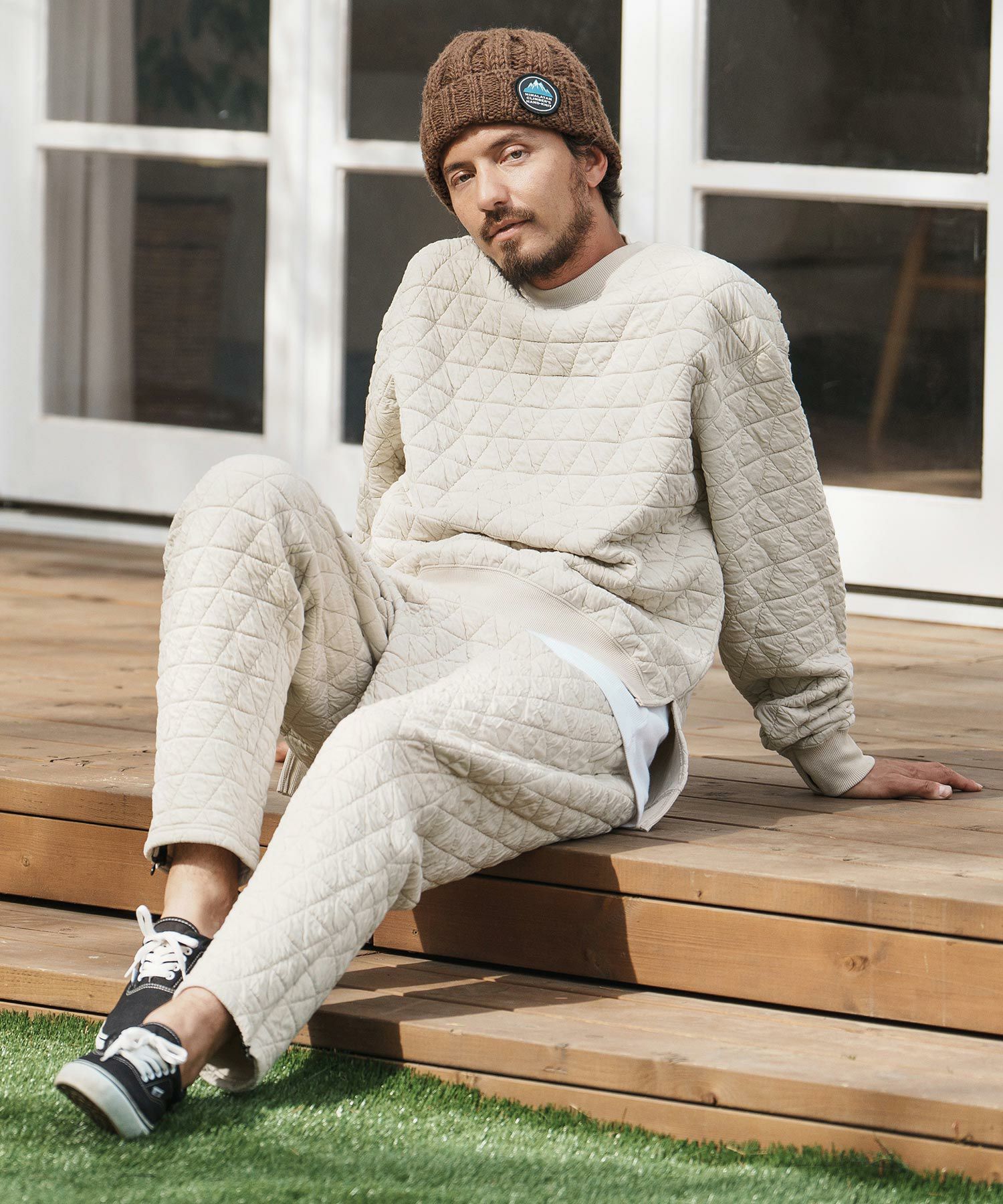 30%OFF【CAMBIO(カンビオ)】Geometric Pattern Quilt Cut sew Soft