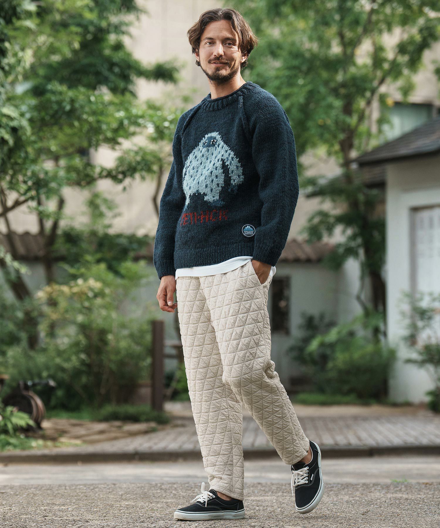 30%OFF【CAMBIO(カンビオ)】Geometric Pattern Quilt Cut sew Soft